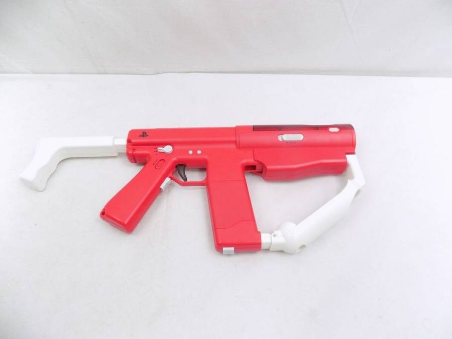 PlayStation 3 PS3 Move Sharp Shooter Gun Red / White - sony accessories!!