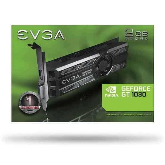 EVGA GeForce GT 1030 SC, 02G-P4-6333-KR, 2GB GDDR5, Low Profile Desktop Graphics!