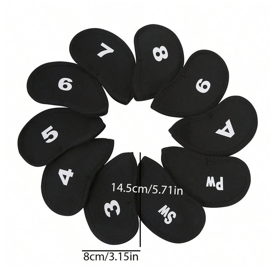 10pcs Golf Club Iron Head Covers