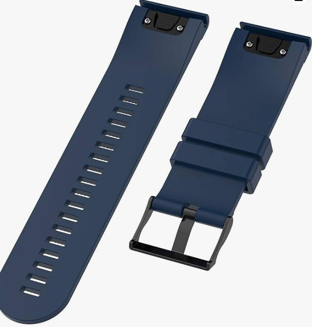 Garmin Fenix SOFT SILICONE NAVY BLUE Strap ***SEE Description***
