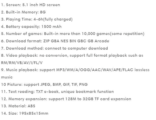 5.1inch HD Game Console