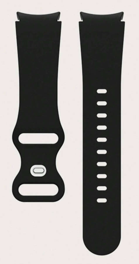 Samsung Watch 6 Butterfly Buckle Silicone Strap (Black)