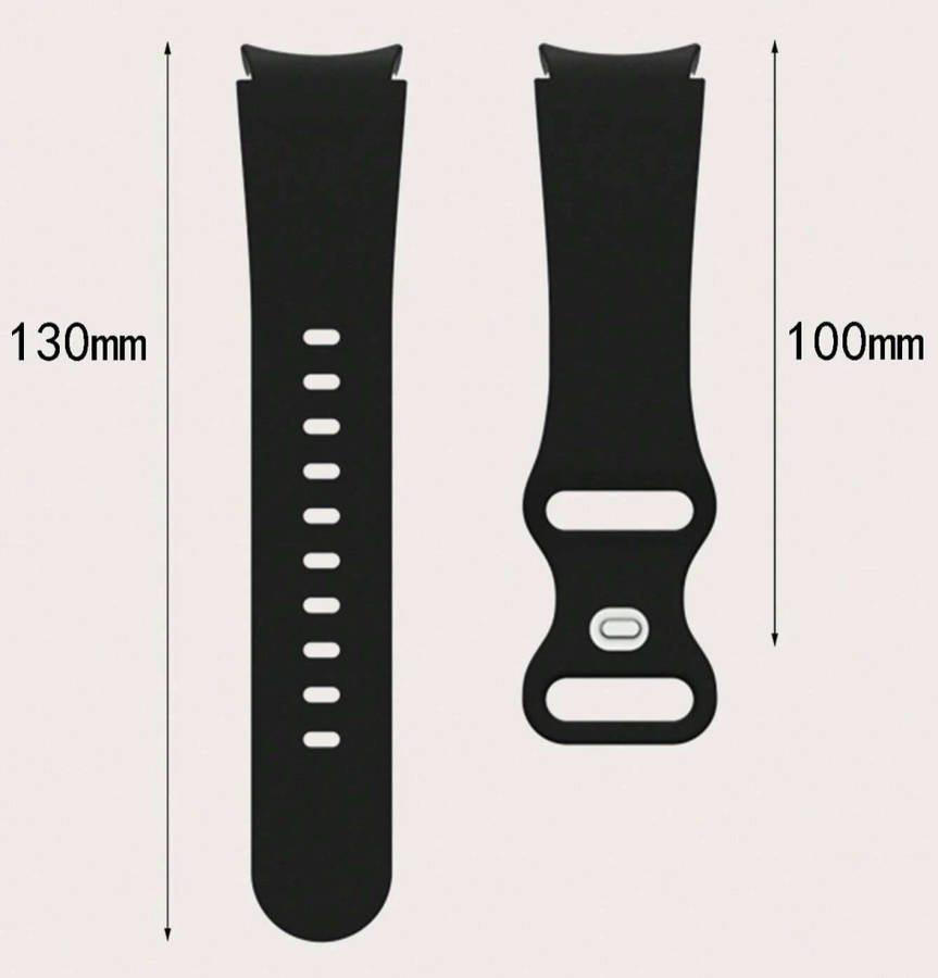 Samsung Watch 6 Butterfly Buckle Silicone Strap (Black)