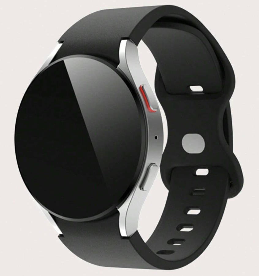 Samsung Watch 6 Butterfly Buckle Silicone Strap (Black)