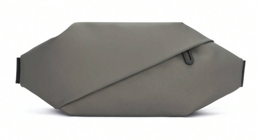 Modern Mens CrossBody Chest / Sling Bag (Grey / Coffee Brown)