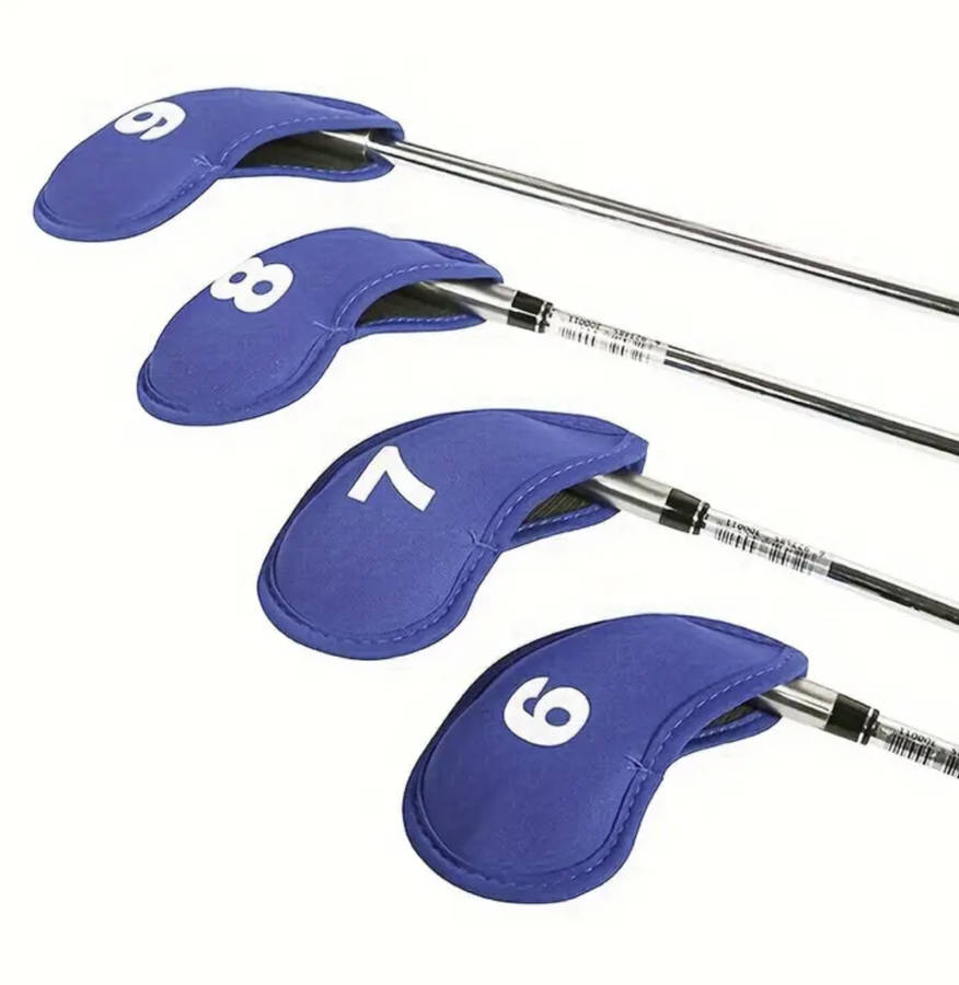 10pcs Golf Club Iron Head Covers (Blue)