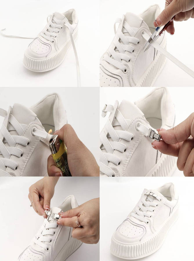 No Tie Shoelace (White)