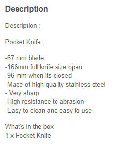 Traveler Pocket Knife