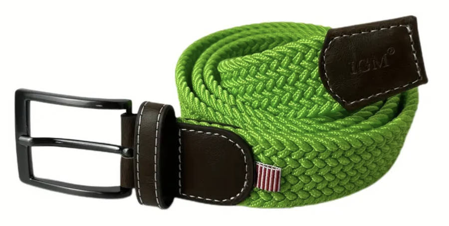 ***GOLF*** Electric Green Canvas Belt