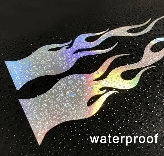 Flame Reflective Stickers 2pcs