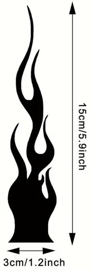Flame Reflective Stickers 2pcs