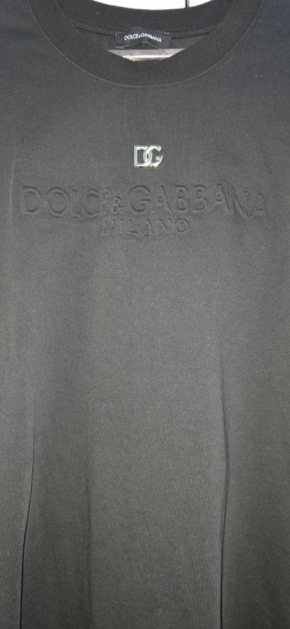 Dolce & Gabbana Black Embossed T-Shirt