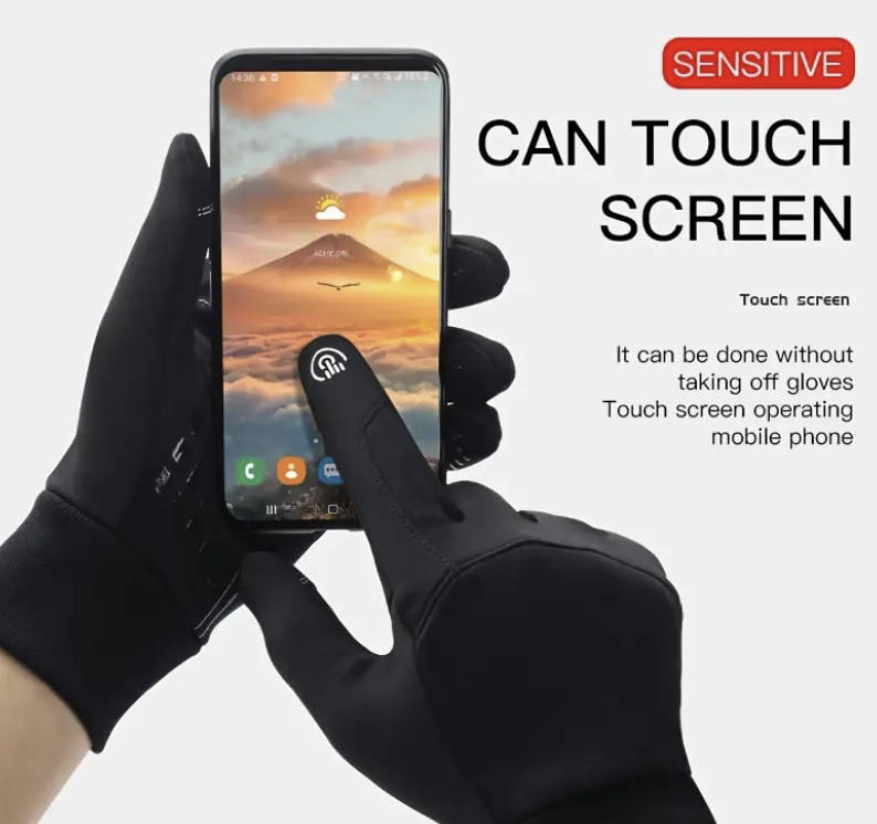 Windproof Touch Screen Wear-resistant Shock-absorbing Gloves (Black)