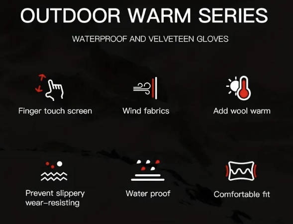 Windproof Touch Screen Wear-resistant Shock-absorbing Gloves (Black)