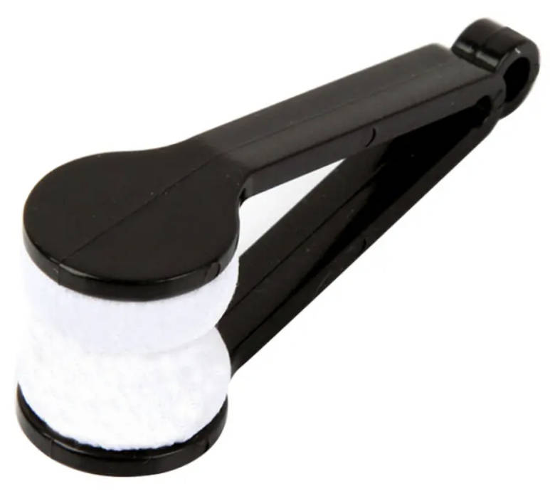 Two-side Glasses Brush Microfiber Cleaner (Green)