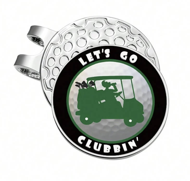 ***GOLF*** 3 x Magnetic Markers with Cap Clip
