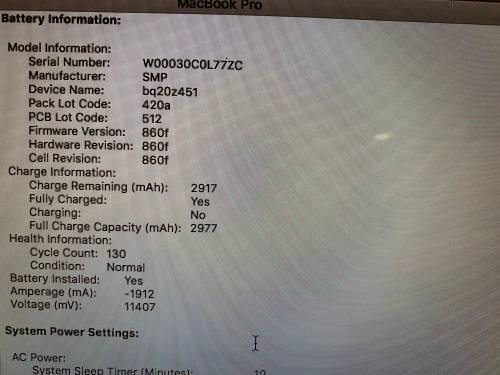 Macbook Pro 13" Late 2011 i7 16GBRAM 250GB SSD