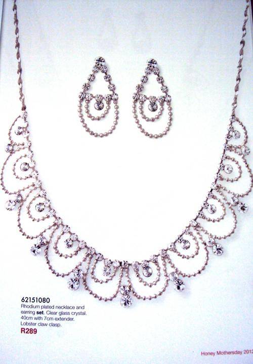 Mother's Day Special - Rhodium plated Necklace and Earring Set