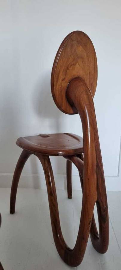 SET OF 2 CHAIRS BY PAOLO GIACOMUZZI 1990 - SOLID WOOD, LACQUERED ITALY NO 3!!!