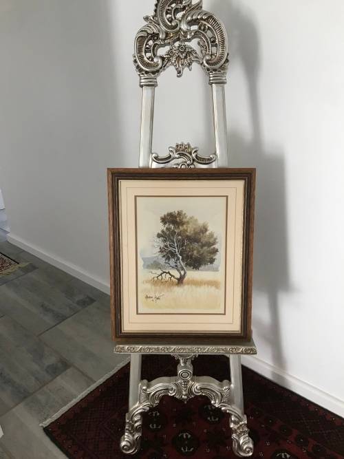 `MALACHI SMITH` ORIGINAL SIGNED PAINTING AUTHENTICATED BY THE MASTER HIMSELF. BUSHVELD - SUNSET 1987