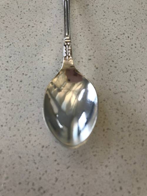 `ANTIQUE` BOXED SET OF 6 EPNS APOSTLE TEASPOONS - MADE IN ENGLAND - 1920s