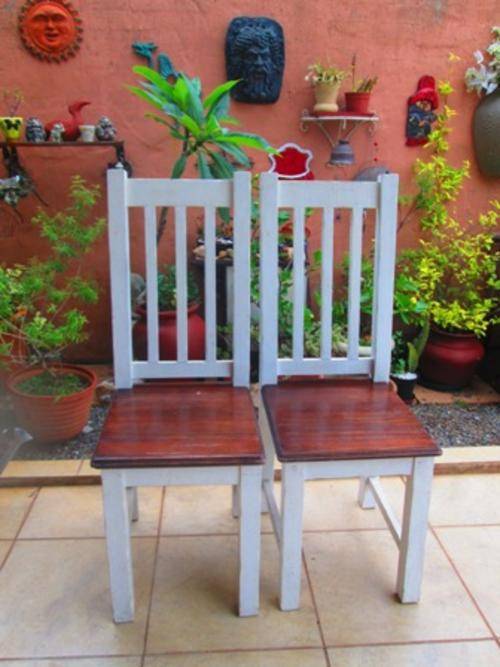 Matching pair of Painted Wooden Chairs