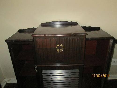 Ball and Claw Imbuia Cabinet With Pilot Radio