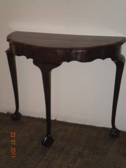 Ball and Claw Half Moon Table
