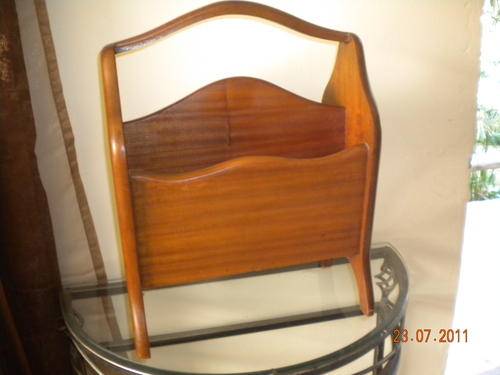 Vintage Mahogany Magazine Holder