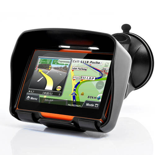All Terrain 4.3 Inch Motorcycle GPS Navigation System "Rage" - Waterproof, 4GB Internal Memory, Blue