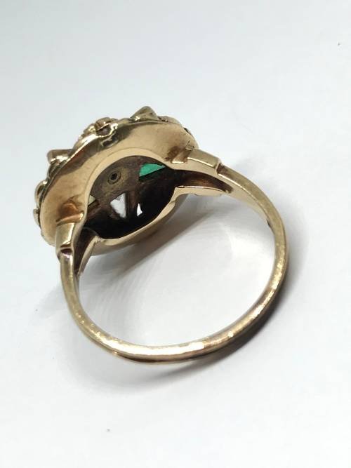 VINTAGE Military Badge Ring with Sapphires