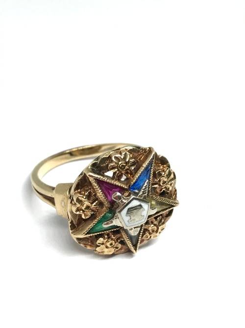 VINTAGE Military Badge Ring with Sapphires