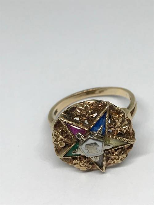 VINTAGE Military Badge Ring with Sapphires