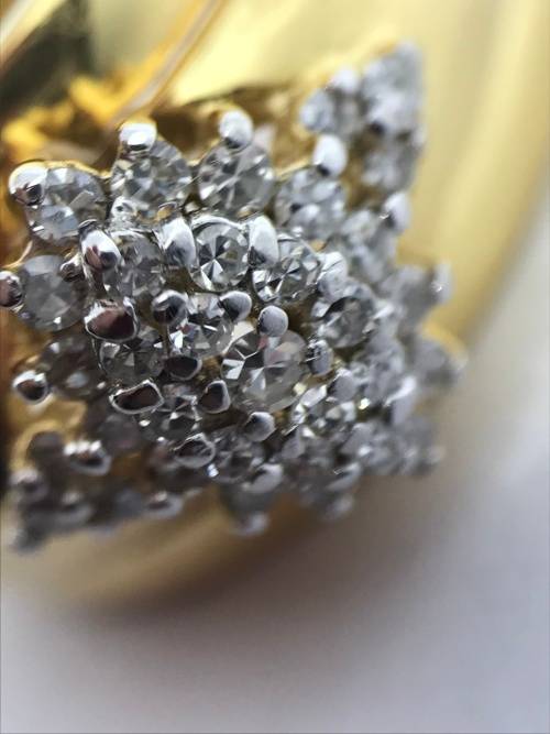 PHENOMENAL Diamond Cluster Design Gold Ring!