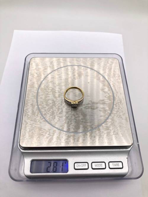 *FULL GOLD SQUARE CLUSTER RING* STUNNING GIFT!!!