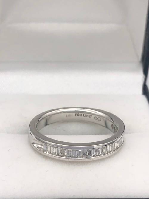 *0.80CT DIAMOND ETERNITY RING (18K W/GOLD)* BEAUTIFUL ORIGINAL ETERNITY !!!