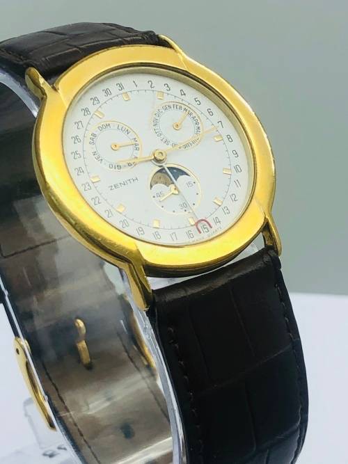 *BEAUTIFUL ZENITH MOONPHASE WATCH* ACTIVE QUARANTINE DELIVERY