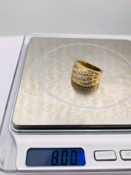 *1.5CT HEAVY DIAMOND CLUSTER RING* 18K GOLD!