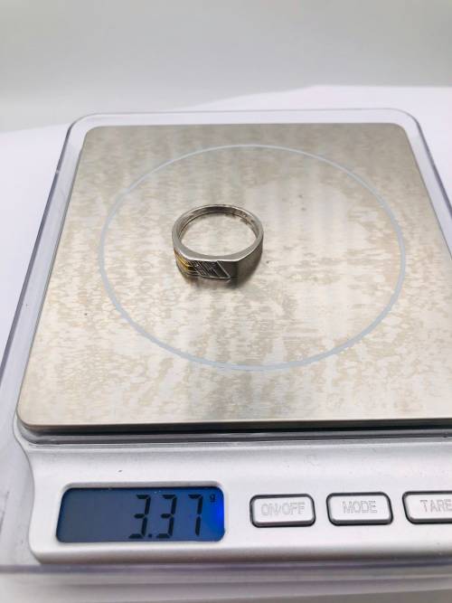 *9CT GOLD & SILVER MENS RING* R1 BIDS