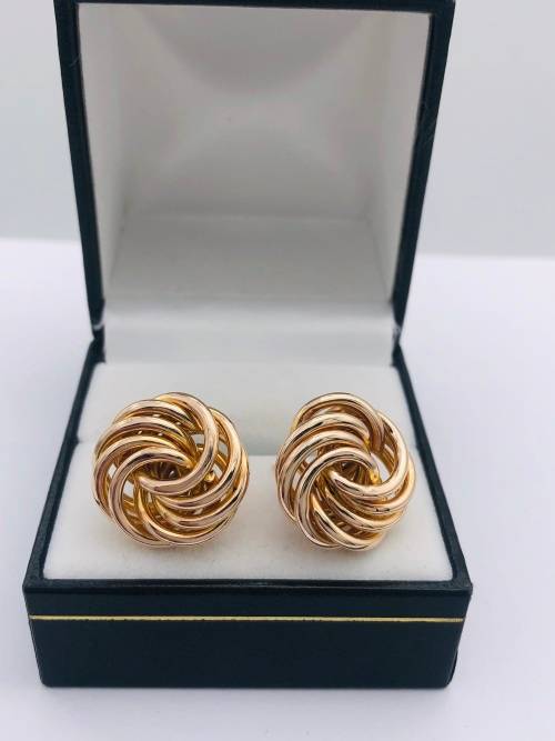 *SOLID GOLD SCROLLWORK EARRINGS* R1 BIDS!