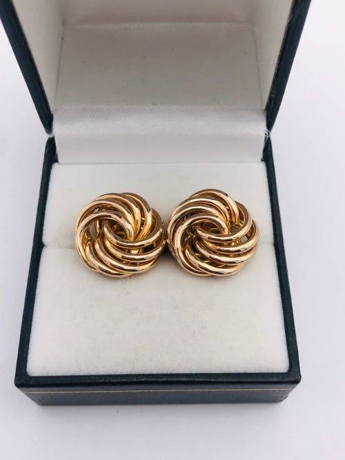*SOLID GOLD SCROLLWORK EARRINGS* R1 BIDS!