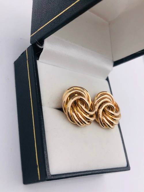 *SOLID GOLD SCROLLWORK EARRINGS* R1 BIDS!