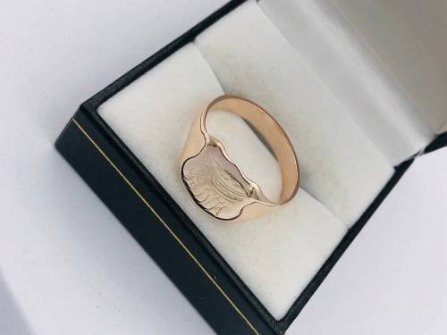*SOLID GOLD SIGNET MENS RING* ROSE GOLD!!