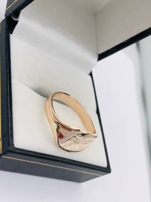*SOLID GOLD SIGNET MENS RING* ROSE GOLD!!