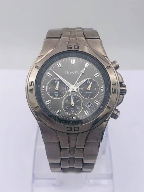 *TEMPO TITANIUM MENS CHRONOGRAPH WATCH* BID FROM R1