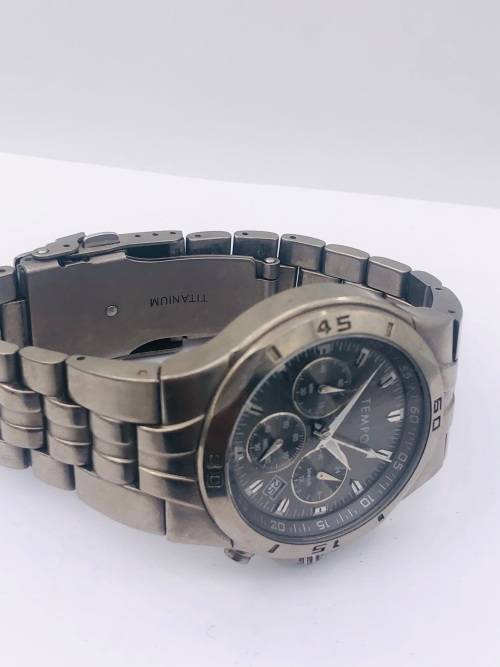 *TEMPO TITANIUM MENS CHRONOGRAPH WATCH* BID FROM R1