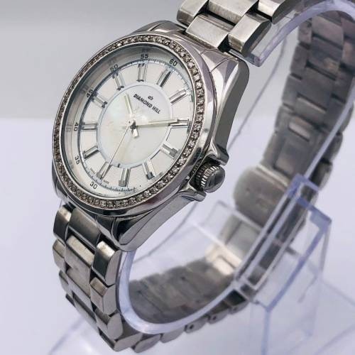 *DIAMOND HILL DIAMOND BEZEL SWISS WATCH* R1 BIDS!