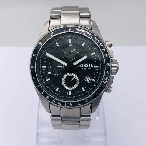 *FOSSIL MENS BLACK CHRONO WATCH* R1 BIDS!