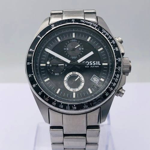 *FOSSIL MENS BLACK CHRONO WATCH* R1 BIDS!