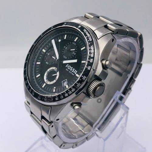 *FOSSIL MENS BLACK CHRONO WATCH* R1 BIDS!